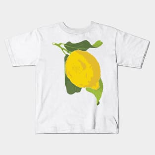 Food Vignette: Yellow Lemon Kids T-Shirt